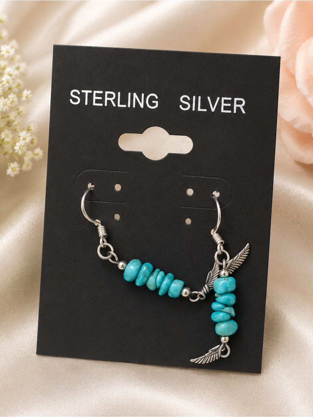 NEW Turquoise Bead Dangle Earrings
